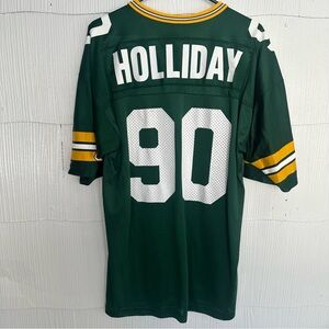 Vonnie Holliday 90 Green Bay Packers NFL Champion Jersey Green Large Vintage